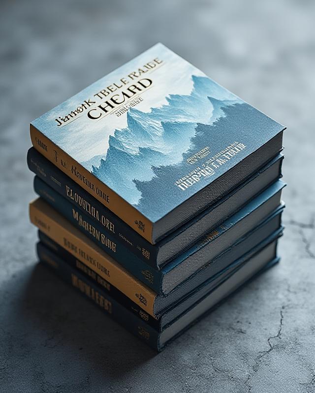 Stack of thicker chapter books with adventurous covers